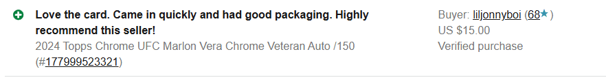 Basement Hits eBay feedback screenshot 6