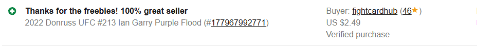 Basement Hits eBay feedback screenshot 10