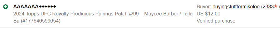 Basement Hits eBay feedback screenshot 49